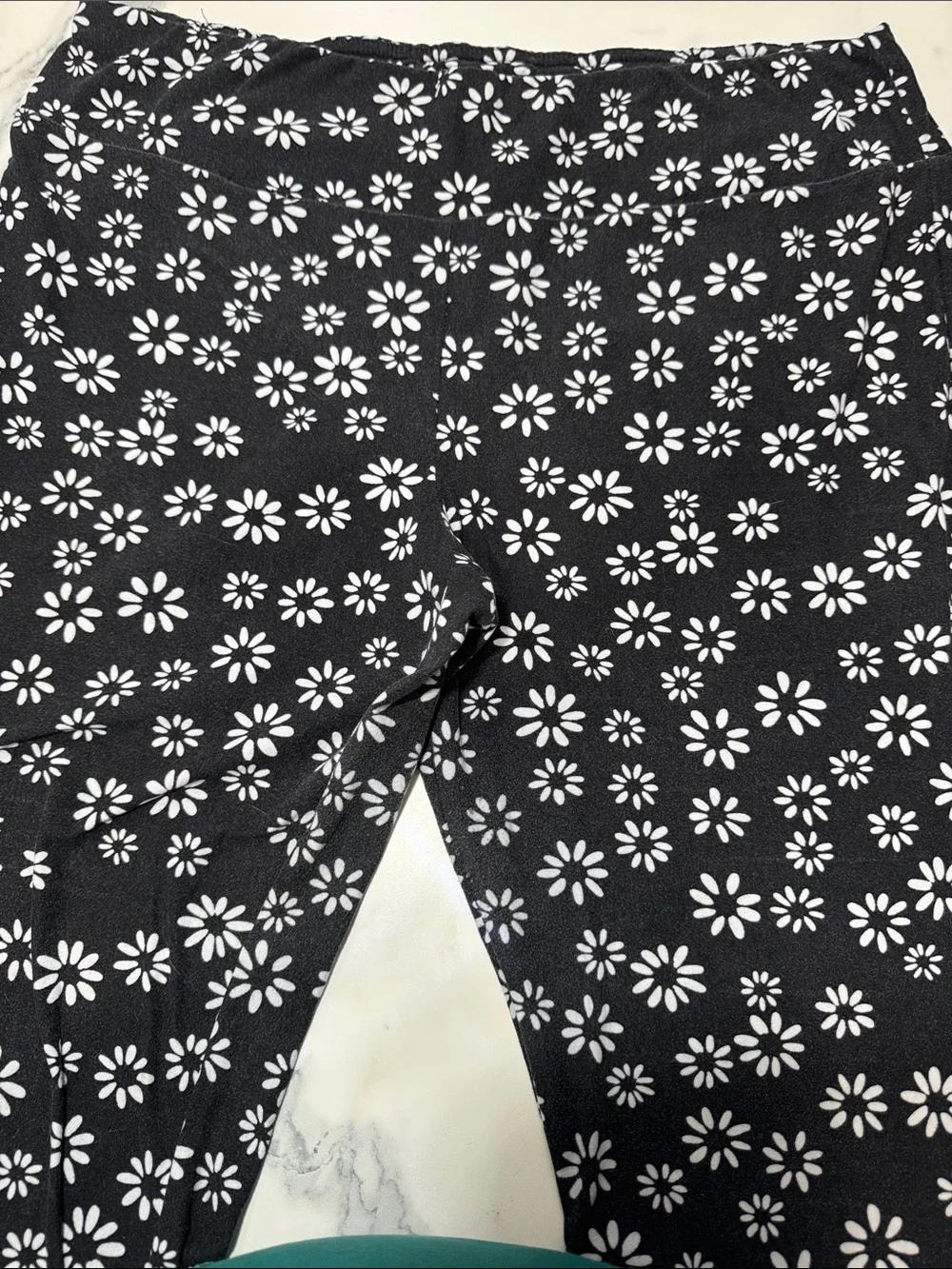 No Boundaries Black Floral Flared Leggings